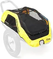 earth+kin Pet-Friendly Mesh Cover and All-Weather Cover for E+kmule Bike Cargo Carrier // 100% Recycled Wind and Water Resistant Fabrics // Breathable Mesh // Zippered Openings