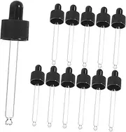 HONITANO 12Pcs Oil Pipette Durable Glass Eye Droppers with Top for Essential Oils Outdoor Use Travel Capacity