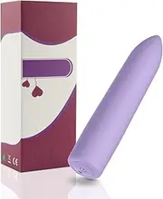 Pink violet Portable Waterproof Mini Bullet Vibrator, Ideal Rechargeable Bullet Vibrator for Traveling (Colors are sent randomly)