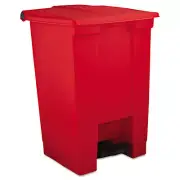 Rubbermaid Commercial Indoor Utility Step-On Waste Container, Square, Plastic, 1