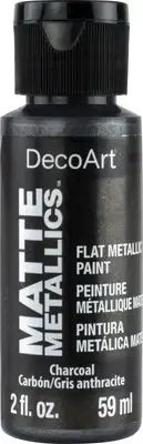 DecoArt Acrylic Matte Metallics 2oz-Charcoal DMMT-06
