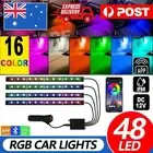 4x 12LED Bluetooth APP LED Strip Light RGB Under Dash Foot Seat Inside Lamp AUS