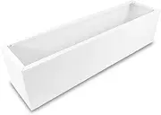 Greenlife Metal Designer Planter Box with Base 1200L x 300W x 300H Vibrant White