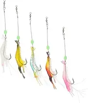 Mipcase 5Pcs Reusable Fake Fishing Baits Wear Resistant with Light Design for Lakes Rivers Streams Fishing Tool for Anglers Enthusiasts