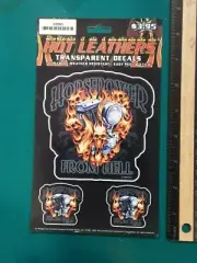 1 SHEET HOT LEATHERS TRANSPARENT HORSEPOWER FROM HELL DECAL
