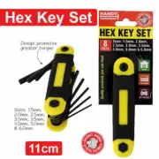 8Pcs Heavy Duty Hex Key Set Folding Allen tools Wrench allan pocket chrome tool