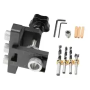 Precision Punch Locator Cam Jig 3 In 1 Dowelling Jig Wood Hole Drilling Guide
