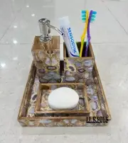 Bathroom Accessories Set with Toothbrush Holder, Lotion Soap Dispenser, Soap