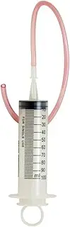 Garage Zero GZSR18 Syringe, 3.4 fl oz (100 ml), Oil Resistant Tube 19.7 inches (50 cm) Included