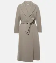['S Max Mara] 'S Max Mara Wool wrap coat UK 10 grey