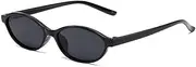 [QBNOVA] Retro Oval Cat Eye Sunglasses,90s Trendy Small Frame Sunnies,Vintage Cateye For Women