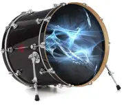 Vinyl Skin Decal Wrap fits 22" Bass Kick Drum - Robot Spider Web