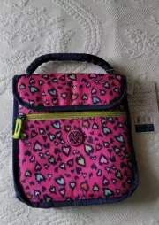 MACBETH COLLECTION "LEOPARD HEART" DESIGN FLAPTOP LUNCH BAG NEW