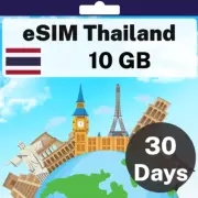 eSIM Thailand - 10 GB - 30 Days - Travel eSIM | QR code activation