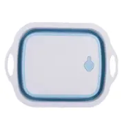 Chopping board cheese plastic cutting board with trays holder laundry basket 2-in-1 Multifunction Folding cutting Boards