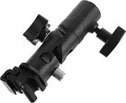 SWOOMEY Umbrella Flash Bracket Design 1/4″ 3/8″ Screw 180° Vertical 360° Rotational Adjustment Metal Flash Stand for Photography