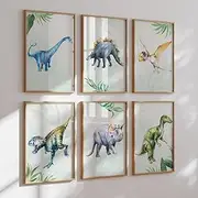 Dino Poster Children's Room | Dinosaur Poster Set DIN A4 I Pictures Children's Room Boys | Dino Decoration Pictures Children's Room | Baby Room Decoration | Wall Poster Premium (Dino Poster Set - 3)