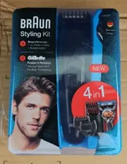 Braun Men’s 4-in-1 Beard Trimmer Styler with Gillette Razor SK3000 - Styling Kit