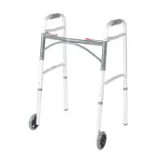 Preservetech Deluxe Two Button Folding Walker with 5 In. Wheels
