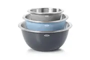 3pc Oxo Stainless Steel Good Grips Insulated Mixing Bowl Baking Container Set
