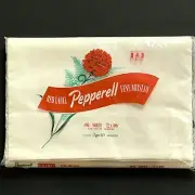 Vintage NEW Flat Sheet TWIN Pepperell Red Label Fine Muslin White