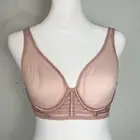 NWT Victoria’s Secret Luxe Unlined Mesh Plunge demure pink Bra 32C