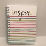 INSPIRE Journal Notebook Motivational Multi Hardcover Spiral Lined 8x6