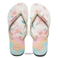 在飛比找蝦皮商城優惠-HAVAIANAS 哈瓦仕 人字拖 白 粉LOGO 花卉 拖