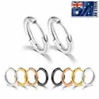 Sleeper Lip Ear Nose Body Piercing Surgical Steel Hinged Segment Hoop Ring 1PC