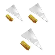 Clear Triangles Sweet Cone Bags 100pcs/set Multifunction Supplies