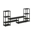 Furinno 14146EX-BK Turn-N-Tube Grand Entertainment Center Espresso & Black