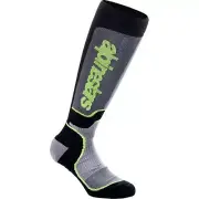 Alpinestars 2024 MX Plus Socks - Black/Gray/Yellow - Medium 4702324-175-M