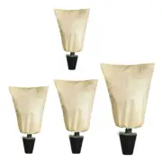 Practical Plant Shield Cover Against Frost with Pull String Secure