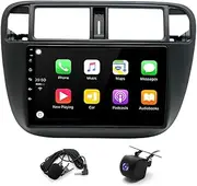 Vehicle Navigation HD IPS Touch Screen Bluetooth Car Stereo with GPS WiFi FM/RDS Radio Backup Camera Compatible for 1995-2000 Honda Civic Wireless Carplay