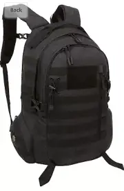 Samurai Tactical Hanzo Day Pack Black Heather Woven Large Capacity Backpack
