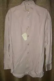 Stubbs Pale Peach Long Sleeve Western Shirt NWT Banded Faded Leaf Buttons Size M