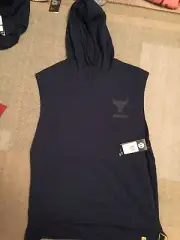 SOLD OUT NEW Under Armour Men's Project Rock Terry Sleeveless Hoodie Size Medium