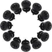 Milisten 12pcs Electric Guitar Bass Strap Buttons Set Anti-slip Guitar Strap Locks Button For Secure Strap Locking Guitar Accessories For Electric Guitar And Bass Players