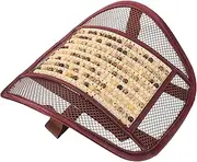 GARVALON Car Lumbar Back Rest Office Chair Lumbar Supports Chair Back Support Lumbar Back Support for Car Seat Back Support for Office Back Mesh Cushion Back Support with Wooden Beads
