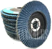 (Qty-10) 4-1/2" X 7/8" ARBOR FLAP DISC PREMIUM ZIRCONIA SAND PAPER 80GRIT