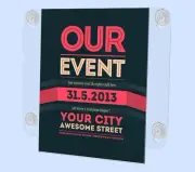 8.5"W x 11"H Window Sign Holder Double Sided with Suction Cups Qty 6