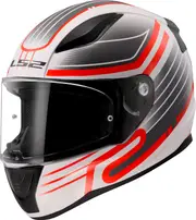 LS2 FF353 Rapid II Circuit, full face helmet , color: White/Red/Grey , size: XXL
