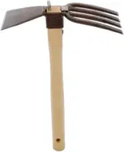 Zenport J607 Hoe/Fork Combo, 3.25-Inch Carbon Steel Blade Head and 4-Prong Fork