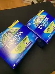 Tampax Pearl 2 Boxes Tampons Super Absorbency-50 Leakguard Protection