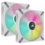 Corsair iCUE 140mm ML140 RGB ELITE Premium Fan 2 Pack White (CO-9050119-WW)