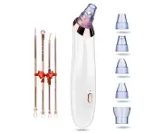 Fashion-Blackhead Remover Pore Vacuum, 5 in 1 Rechargeable Blackhead Vacuum Tools Kit with 3 Adjustable Strength, Electric Comedo Suction Device with 5