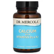 Dr. Mercola, Calcium with Vitamins D3 & K2, 30 Capsules