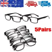 5 Pairs Mens Ladies Frame Magnifying Reading Glasses Nerd Spectacle ES