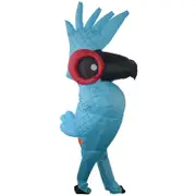 2023 New Inflatable Parrot Costume Adult Inflatable Parrot Costume Dress Fancy Masquerade Funny Birds Cosplay Halloween Clothes blue