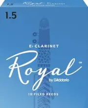 Rico Royal Eb Clarinet Reeds, Strength 1.5, 10-pack